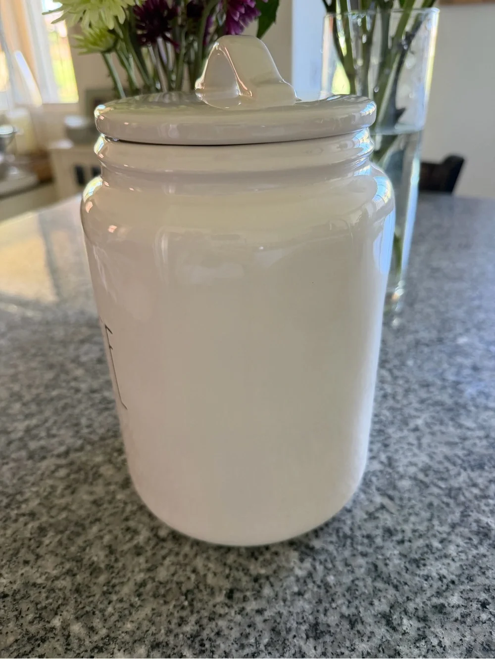 Rae Dunn OG 2020 White Ceramic large Coffee Canister with Black Lettering